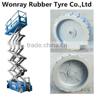 26 ft Narrow Electric Scissor Lift 16x5x12 Tire Fill /Type Solid Non-marking Tyre 16x5 for Genie GS2630-GS2646 thumbnail-1