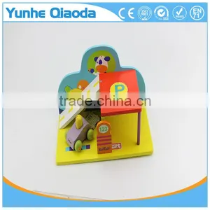 Early Learning Wooden Play Toys the Parking With a Min Car thumbnail-1