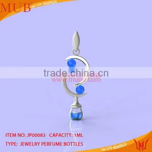 Glass Jewelry Double Moon Shape Necklace Glass Bottle thumbnail-1