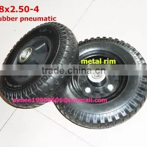8inch Plastic and Metal Rim Pneumatic Rubber Wheel thumbnail-1