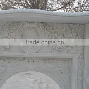 European Style Arch Marble Fireplace Mantel thumbnail-4