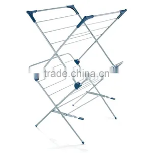3 Tier Clothes Airer, Indoor and Outdoor Laundry Drying Rack, 14 Meters, Silver thumbnail-2