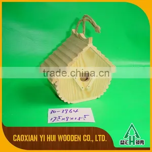 Cheap Nature Unfinishes Wooden Bird House thumbnail-4