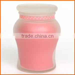 Factory Price Frosted Glass Candle Jar With Lid thumbnail-1