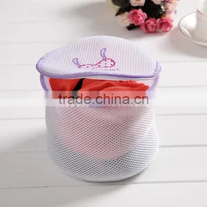 Lingerie Mesh Laundry Bag With Purple Zipper thumbnail-1