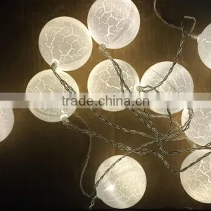 Home Decoration Paint Crack Shape Ball 10 Leds Battery Operated Led String Light thumbnail-1