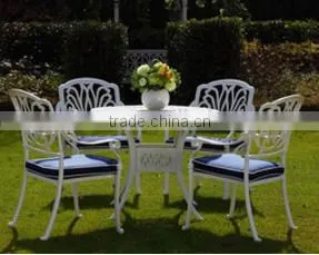 Sigma Outdoor Furniture Cast Aluminum Garden Dining Set Tables and Chairs thumbnail-4