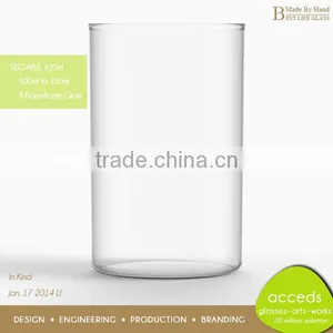 Mouthblown Pyrex Glass Tumbler With Round Bottom thumbnail-1