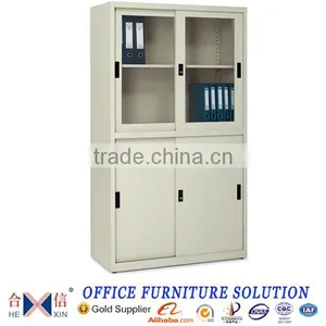 Sliding Steel Glass Filing Cabinet Metal Cupboard Full Height File Cabinet thumbnail-1