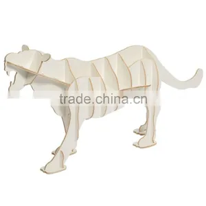 3D Creative Design Tiger Shape Wooden Shelf ,Nice Lively Animal Home Decoration Sets thumbnail-2