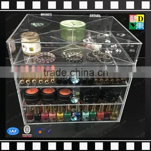 2016 Customized Deluxe Diamond Handle Clear Acrylic Makeup Organizer With 7 Drawer thumbnail-6