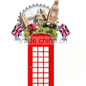 Freestanding Antique Outdoor Metal Frame Telephone Booth thumbnail-5