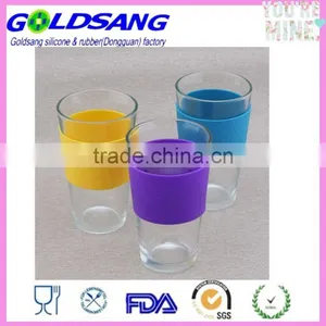 Coffee Cup Latte Cappuccino Glass Tumbler Silicone Sleeve thumbnail-3