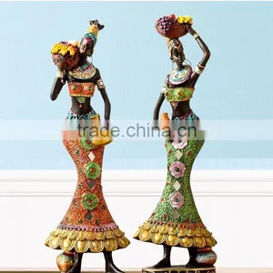Carving Africa Style Resin Statue Home Decor thumbnail-1