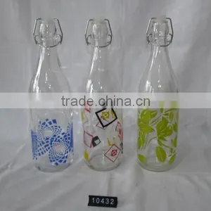 1000ml Color Printing Glass Beverage Dispenser With Stand in Various Sizes thumbnail-1