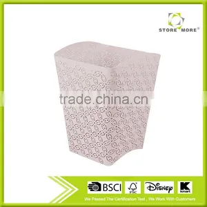 Arc-shape Metal Punched Decorative Trash Can For Home/Office thumbnail-1