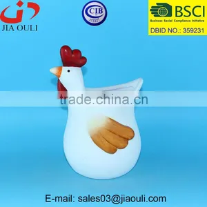 New EASTER Decorations Ceramic Indoor Planter Flower Pots, Rooster Figurines thumbnail-1
