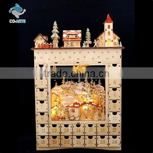 Latestly Design Antique Miniature Wood Crafts Battery Charge Lighting thumbnail-1