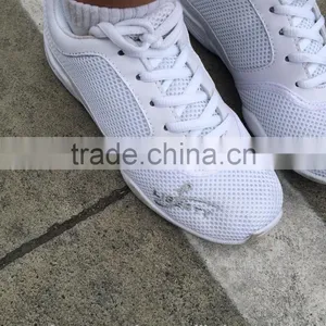 Girls White Cheerleading Dancing Shoes Pure Colored Cheer Shoes Performance Sport Dance Shoes thumbnail-1