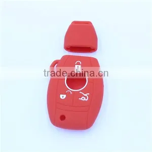 New Arrival 3 Button Silicone Car Key Shells for Mercedes-ben Key With Chains thumbnail-2