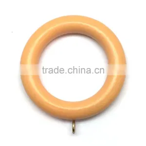 High Quality Light Brown Wood, Curtain Rod Ring Screw Eyelet To Fit Curtain Poles Up To 35mm Diameter thumbnail-2