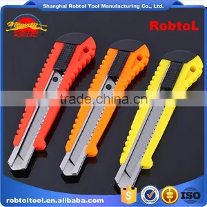 Utility Knife Retractable Blade Box Cutter Art Knives Snap off Lock Razor Blade Plastic Shell thumbnail-1