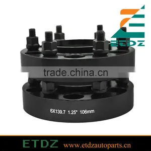 Black 1.25" Thick 6x139.7 Hub Centric Wheel Spacers for Toyota Tacoma Tundra 4 Runner thumbnail-5