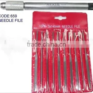 High Carbon Steel Needle File Hand Tool Set With Aluminum Handle thumbnail-1