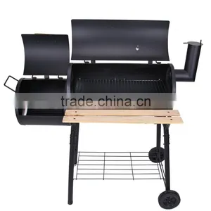 Chimney BBQ / BBQ Grill / Smoker BBQ Deluxe Charcoal BBQ Grill With Trolley thumbnail-4