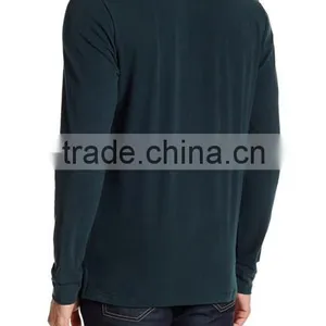 Mens Long Sleeve Polo Tee Shirts With Pocket Cheap Wholesale Plain Black T-shirts Tshirts thumbnail-5