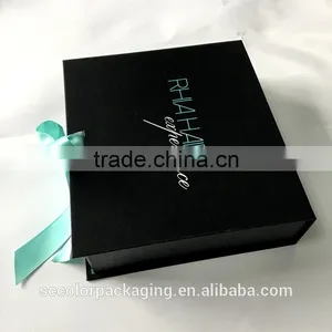 Beautiful Ribbon Gift Foldable Box Customer Design For Luxury Hair Extension Bundles thumbnail-4