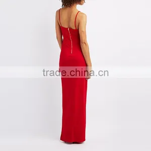 2017 Latest Women Wrap Front Night Dress Asymmetrical Sexy Maxi Dress HSD9893 thumbnail-2