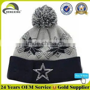 Bulk Cheap Wholesale Custom Winter Hat With Top Ball thumbnail-3
