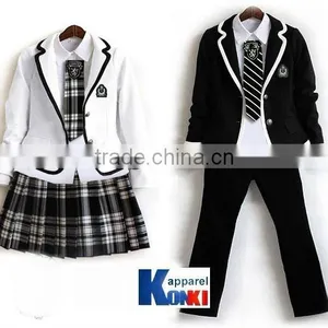 Classic Elegant Black and White Fishionable School Uniforms to UK thumbnail-1