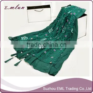 Wholesale Hot Design Lady Print Double Lace Scarf thumbnail-1