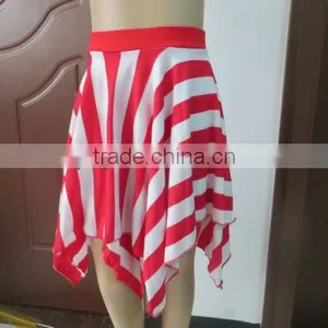 Best Selling Red With White Stripe Skirt for Baby Girls Summer Skirt thumbnail-1