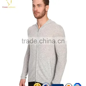 Plain Mens Merino Knit Cardigan Hoode, Mens Sweater Hoodie thumbnail-1