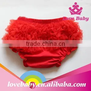 Hot Sale Baby Yellow Underwear Pretty Lace Ruffle Cotton Bloomers thumbnail-3