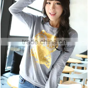 Spring New Design European Style Vogue Owl Printed Crewneck Sweatshirt,women Wear Sweatshirt thumbnail-5