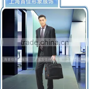 Designer Business Suits Men Latest Suit Design Men, New Design Grey Silk Stain Tailored Business Mens Suit thumbnail-1