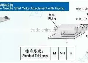 Single Needle Shirt Yoke Attachment With Piping DA YU 426 F520 thumbnail-1