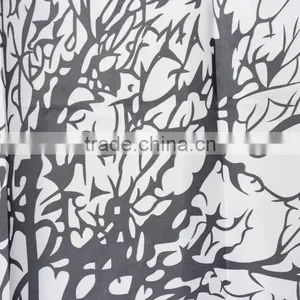 Wholesale Price 180180cm Waterproof Black Scenery Tree Design White Fabric Bathroom Shower Curtain Liner Hooks Polyester thumbnail-5