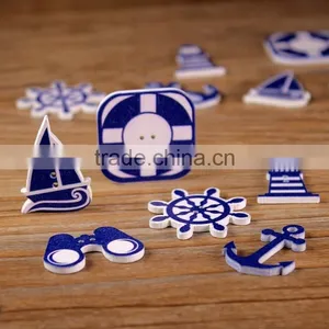Precision Navigation Series Wood Buttons Coloured Drawing or Pattern thumbnail-2