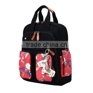 2017 Wholesale Fabric Print Mommy Shoulder Backpack thumbnail-1
