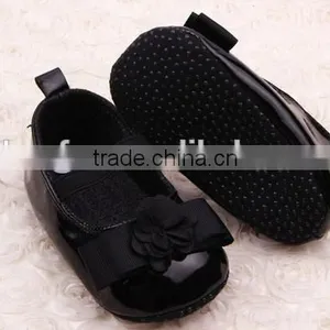 New Sweet Anti-slip Flat Flower Princess First Walkers PU Baby Newborn Shoes thumbnail-5