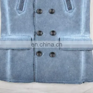 2015 Last Fashion Handsome Lamb Motrocycle Men Long Leather Coat thumbnail-6