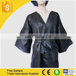 Non Woven Disposable pp Fabric Massage Robe for SPA Single Use thumbnail-3