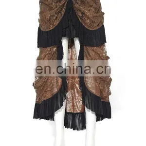 Gothic Steampunk Laces and Frills Layered High Low Skirt thumbnail-1