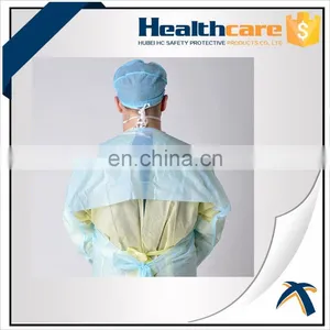 Dispoable Plastic Isolation CPE Gowns,CPE Gown,disposable Light Blue CPE Gown thumbnail-3