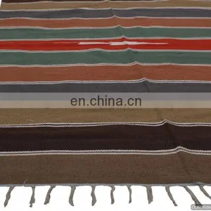 Indian Rugs Yoga Mat Hippie Carpet Cotton Dariya Hand Woven Art Beach Throw Handmade thumbnail-1